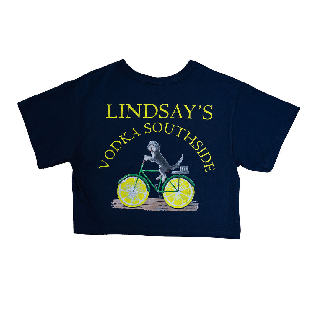 Lindsay's Southside Seltzer Woman’s Cropped Tee - Navy